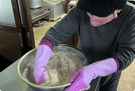 こんにゃくの硬さを決める